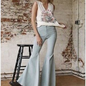 Free People wide leg jeans